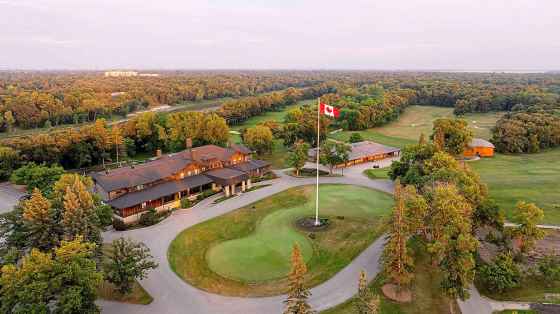 The St. Charles clubhouse is seen from the air. (Mike Peters photo)