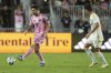 Inter Miami forward Lionel Messi (10) passes the ball during the second half of an MLS soccer match against the Los Angeles Galaxy, Saturday, Aug. 16, 2025, in Fort Lauderdale, Fla. (AP Photo/Lynne Sladky)