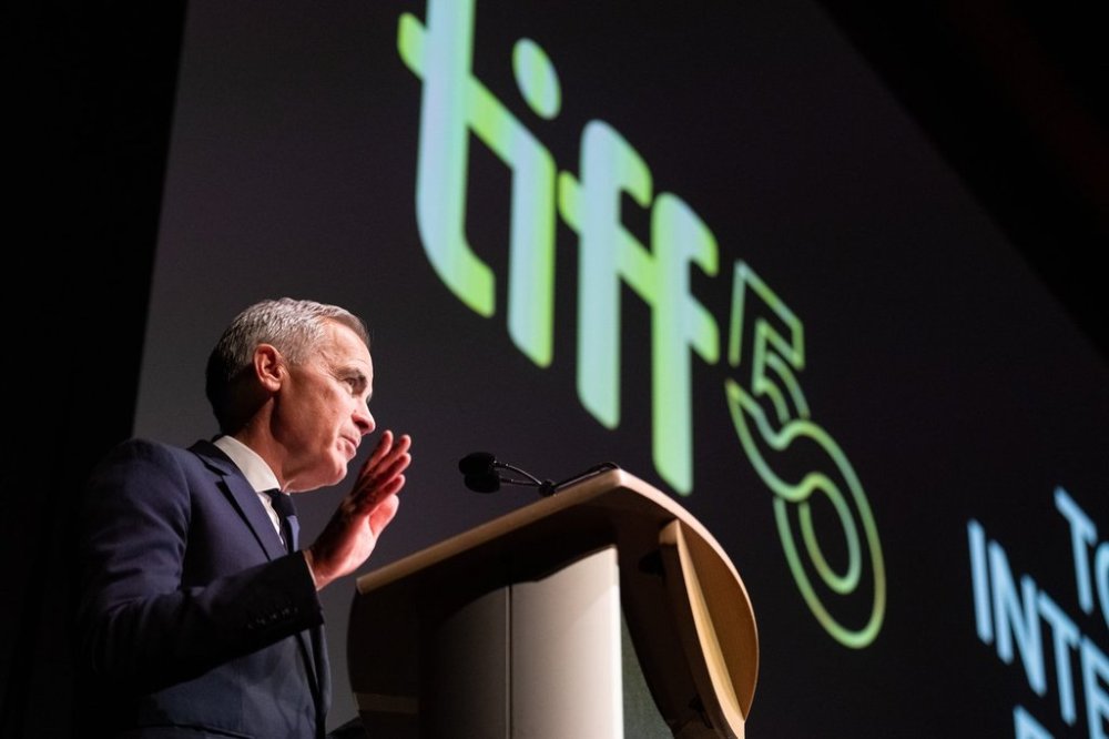 Prime Minister Mark Carney delivers remarks at the premiere of