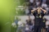Los Angeles FC forward Son Heung-Min reacts during the second half of an MLS soccer match against San Diego FC Sunday, Aug. 31, 2025, in Los Angeles, Calif. (AP Photo/Eric Thayer)