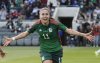 FILE - Mexico midfielder Lizbeth Ovalle celebrates her goal during the second half of a CONCACAF Gold Cup women's soccer tournament quarterfinal against Paraguay on March 3, 2024, in Los Angeles. (AP Photo/Marcio Jose Sanchez, File)
