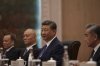 China's President Xi Jinping, centre, speaks during a bilateral meeting with Nepalese Prime Minister KP Sharma Oli, ahead of the Shanghai Cooperation Organization (SCO) Summit in Tianjin, China, Saturday Aug. 30, 2025. (Andres Martinez Casares/Pool Photo via AP)