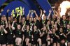 FILE - New Zealand players celebrate their win over England in the final of the women's rugby World Cup at Eden Park in Auckland, New Zealand, Nov.12, 2022. (Andrew Cornaga/Photosport via AP, File)