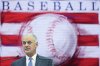 MLB Commissioner Rob Manfred speaks during the Baseball Hall of Fame awards presentation in Cooperstown, N.Y., Saturday, July 26, 2025. (AP Photo/Seth Wenig)