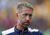 West Ham United manager Graham Potter looks on before a League Cup second round soccer match against the Wolverhampton Wanderers, Tuesday, Aug. 26, 2025, at Molineux Stadium in Wolverhampton, England. (Mike Egerton/PA via AP)