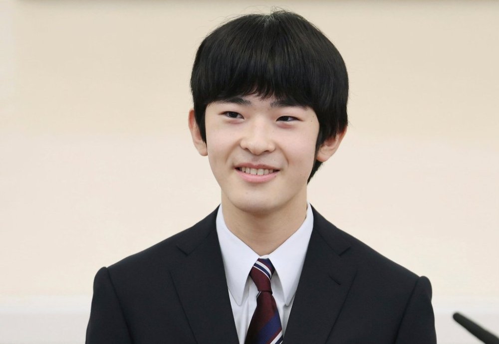 Japan's Prince Hisahito, nephew of Emperor Naruhito, attends his first press conference to commemorate his coming-of-age at the Akasaka Estate residence in Tokyo on March 3, 2025. (Japan Pool/Kyodo News via AP)