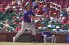 Colorado Rockies' Hunter Goodman watches his two-run home run during the ninth inning of a baseball game against the St. Louis Cardinals Wednesday, Aug. 13, 2025, in St. Louis. (AP Photo/Jeff Roberson)