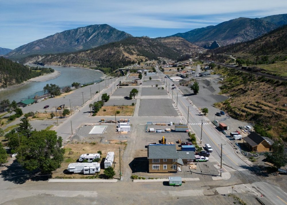 A house is seen under construction in Lytton, B.C., on Tuesday, June 25, 2024, ahead of the third anniversary of a fire that destroyed 90 per cent of the community. THE CANADIAN PRESS/Darryl Dyck