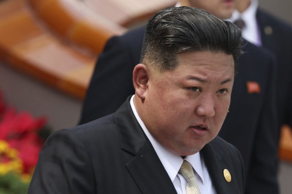 North Korean leader Kim Jong Un arrives at a military parade to commemorate the 80th anniversary of the end of World War II held in front of Tiananmen Gate in Beijing, China, Wednesday, Sept. 3, 2025. (Alexander Kazakov, Sputnik, Kremlin Pool Photo via AP)