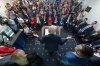 President Donald Trump speaks with reporters in the James Brady Press Briefing Room at the White House, Monday, Aug. 11, 2025, in Washington. (AP Photo/Alex Brandon)