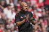 Liverpool's manager Arne Slot reacts during the FA Community Shield final soccer match between Liverpool and Crystal Palace at Wembley Stadium in London,Sunday, Aug. 10, 2025. (AP Photo/Dave Shopland)