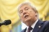 U.S. President Donald Trump speaks during an event about the relocation of U.S. Space Command headquarters from Colorado to Alabama in the Oval Office of the White House on Tuesday, Sept. 2, 2025, in Washington. (AP Photo/Mark Schiefelbein)