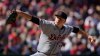 Detroit Tigers starting pitcher Tarik Skubal throws during the second inning of Game 1 of the American League Wild Card baseball playoff against the Cleveland Guardians series in Cleveland, Tuesday, Sept. 30, 2025. (AP Photo/Sue Ogrocki)