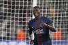 PSG's Nuno Mendes celebrates after scoring his side's third goal during the Champions League opening phase soccer match between Paris Saint-Germain and Atalanta at the Parc des Princes stadium in Paris, France, Wednesday, Sept. 17, 2025. (AP Photo/Thibault Camus)