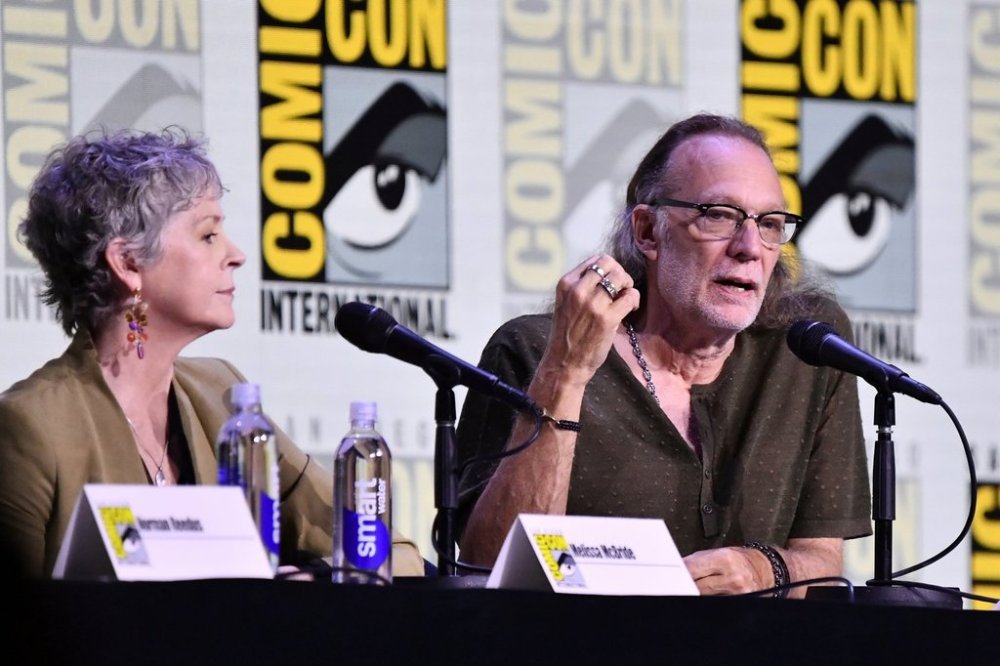 FILE. -Melissa McBride, left, and Greg Nicotero attend a panel for
