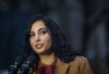 B.C. Attorney General Niki Sharma responds to questions outside B.C. Supreme Court in Vancouver on Monday November 27, 2023. THE CANADIAN PRESS/Darryl Dyck