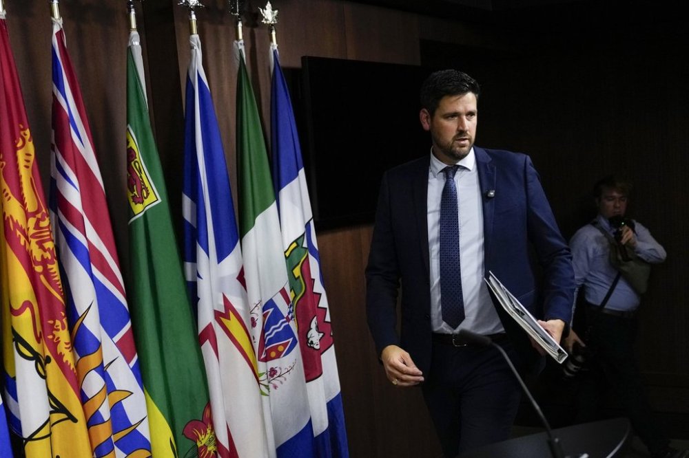 Minister of Justice and Attorney General of Canada Sean Fraser arrives for a news conference on a new bill aimed to address hate crimes, on Parliament Hill in Ottawa, on Friday, Sept. 19, 2025. THE CANADIAN PRESS/Justin Tang