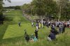 FILE - Brooks Koepka hits off the eighth tee during the final round of the PGA Championship golf tournament, Sunday, May 19, 2019, at Bethpage Black in Farmingdale, N.Y. (AP Photo/Julio Cortez, File)