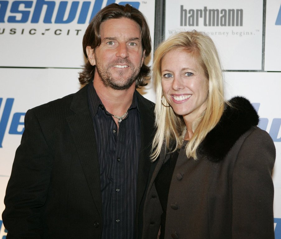 FILE - Musician Brett James and his wife Sandy appear at a pre-CMA Awards event in Nashville, Tenn., on Nov. 5, 2006. (AP Photo/Jeff Christensen, File)