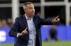 FILE - New England Revolution coach Caleb Porter gestures during the first half of the team's MLS soccer match against the Vancouver Whitecaps, Saturday, June 15, 2024, in Foxborough, Mass. (AP Photo/Mark Stockwell, File)