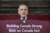 Prime Minister Mark Carney announces five major projects as part of his plan for Canada to navigate changing trade relationships in Edmonton on Thursday, Sept. 11, 2025.  THE CANADIAN PRESS/Amber Bracken