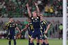 Nashville SC forward Sam Surridge (9) celebrates his goal against Austin FC during the second half of an U.S. Open Cup final soccer match in Austin, Texas, Wednesday, Oct. 1, 2025. (AP Photo/Eric Gay)