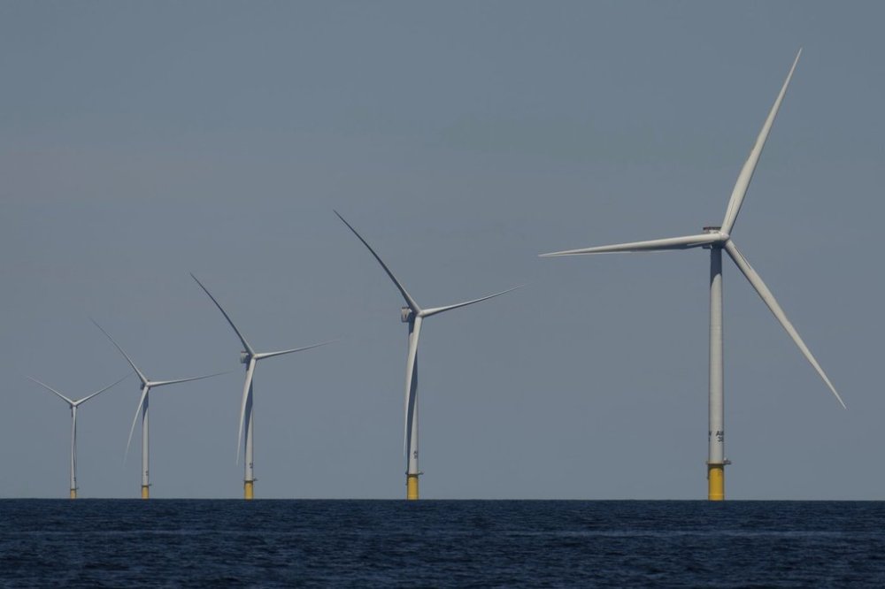 Wind turbines operate at Vineyard Wind 1 offshore wind farm off the coast of Massachusetts, Saturday, July 19, 2025. THE CANADIAN PRESS/AP-Carolyn Kaster
