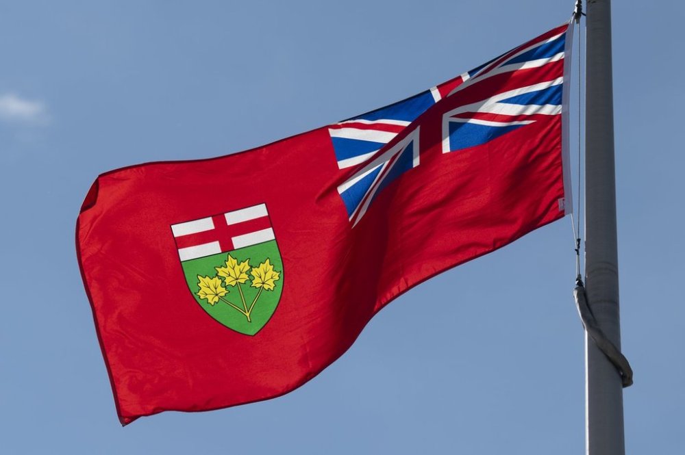 Ontario's provincial flag flies in Ottawa, Monday, July 6, 2020. THE CANADIAN PRESS/Adrian Wyld