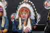 MIKE DEAL / FREE PRESS
National Chief Cindy Woodhouse Nepinak, alongside Regional Chiefs and other leadership, holds a press conference in advance of the Annual General Assembly (AGA) opening at the RBC Convention Centre Monday morning. 
Reporter: Nicole Buffie
250902 - Tuesday, September 02, 2025.