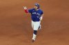 Blue Jays catcher Alejandro Kirk rounds the bases after hitting a home run against the New York Yankees during the eighth inning of Game 1 in MLB American League Division Series action in Toronto on Oct. 4, 2025. THE CANADIAN PRESS/Chris Young