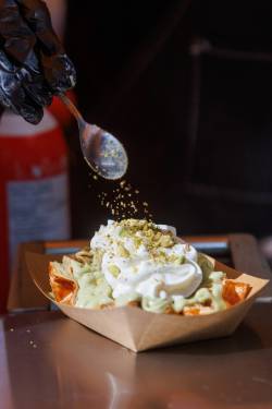 Toasty Alley, a new food operation launched by husband-and-wife team Alain Pham and Hannah Nguyen, specializes in croffles — a cross between croissants and waffles. (Mike Deal / Free Press)
                                Photos by MIKE DEAL / FREE PRESS 
                                Toasty Alley, a new food operation launched by husband-and-wife team Alain Pham and Hannah Nguyen, specializes in croffles — a cross between croissants and waffles.