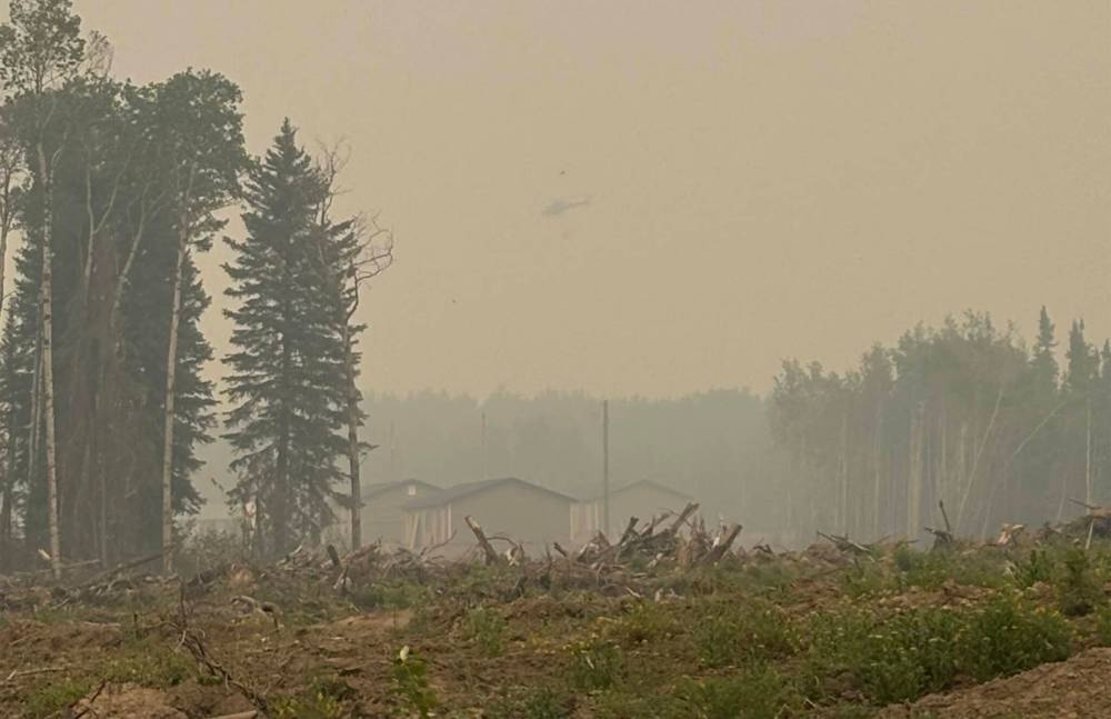 HELEN BIGHETTY PHOTO
Residents were forced to flee Mathias Colomb Cree Nation after a wildfire spread close to the northwestern community in late May.