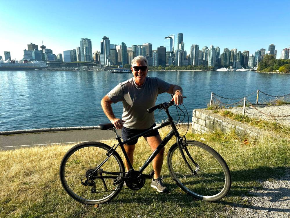 Steve MacNaull photos / Free Press
The author with his rental wheels.