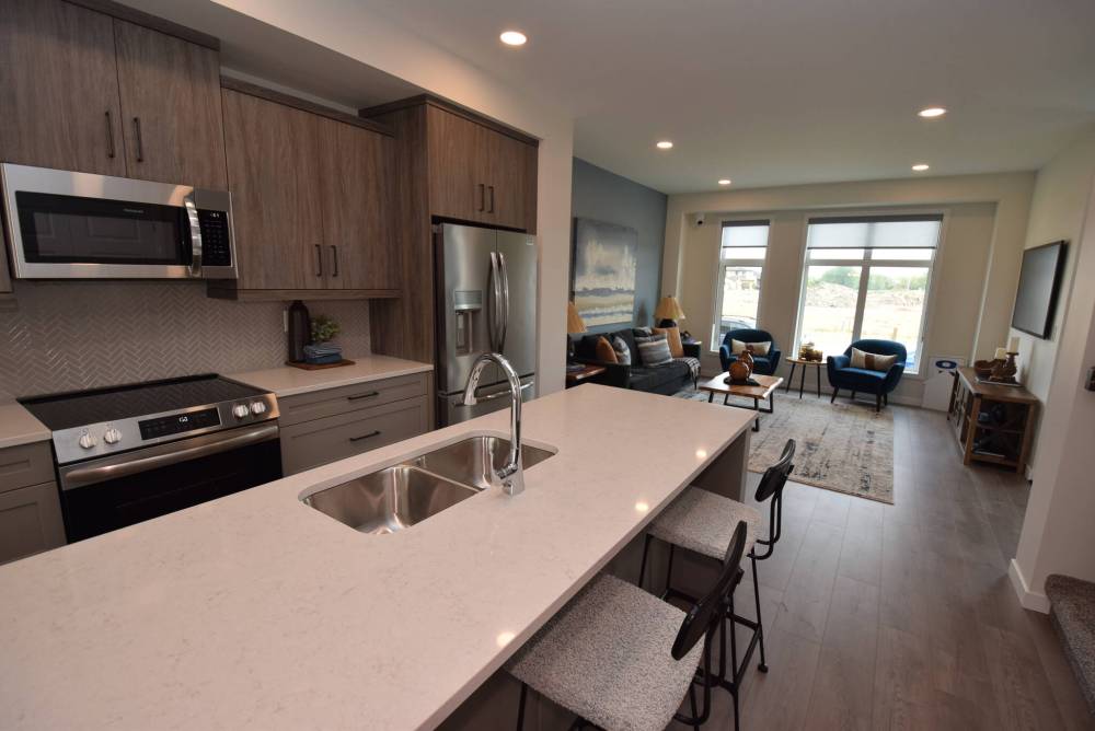 Todd Lewys photos / Free Press
The well-appointed kitchen and welcoming great room each has its own space and feel.
