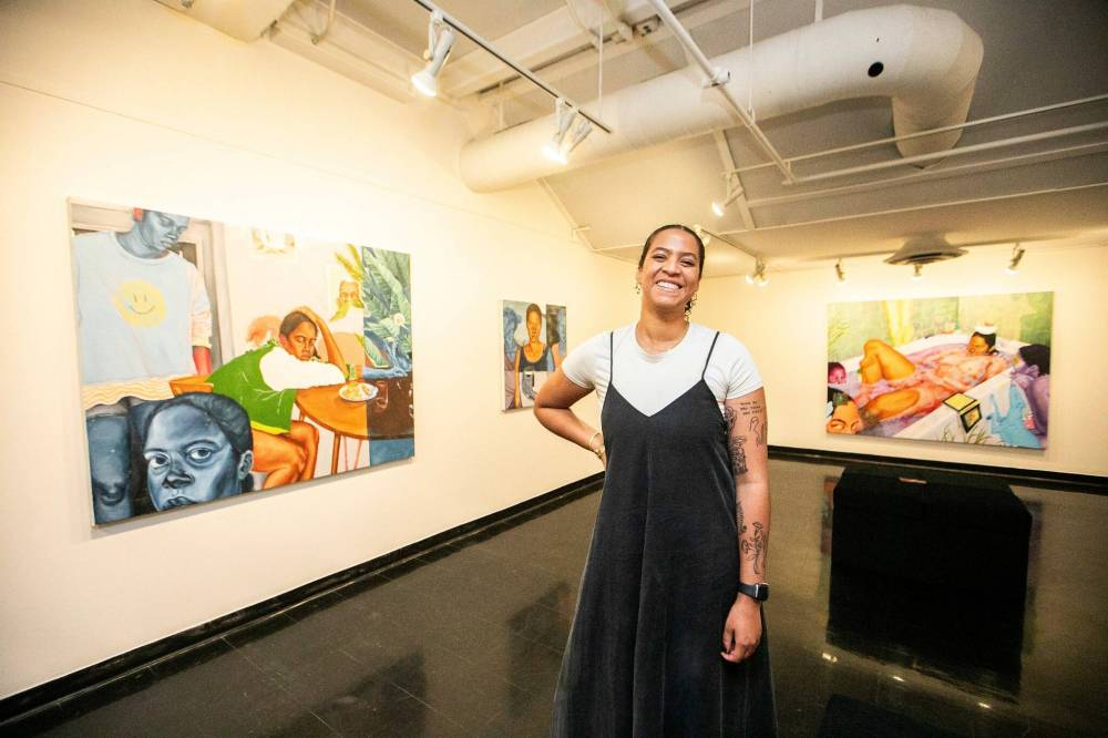 MIKAELA MACKENZIE / FREE PRESS
Bria Fernandes’ show Things Left Unsaid is on display now at Gallery 1C03 in the University of Winnipeg.