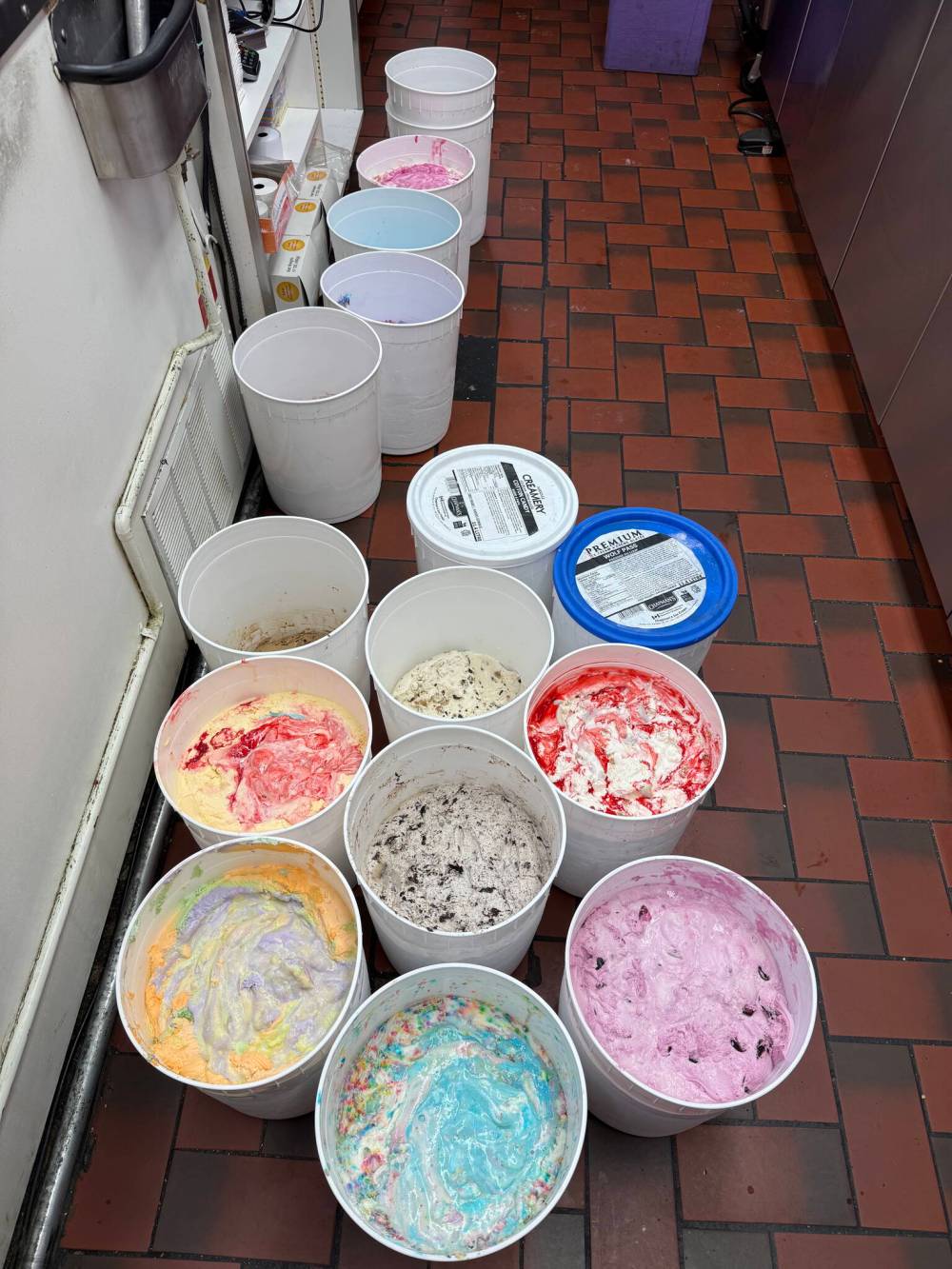 SUPPLIED
Ten tubs of Dairy Delight’s ice cream — 11.4 litres each — were spoiled after a pickup truck drove into a hydro pole on St. Anne’s Road, causing a 15-hour power outage.