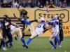 PETER POWER / THE CANADIAN PRESS
                                Winnipeg Blue Bombers attempt an on-side kick late in the fourth quarter of CFL football game action against the Hamilton Tiger-Cats in Hamilton, Ont. on Friday.