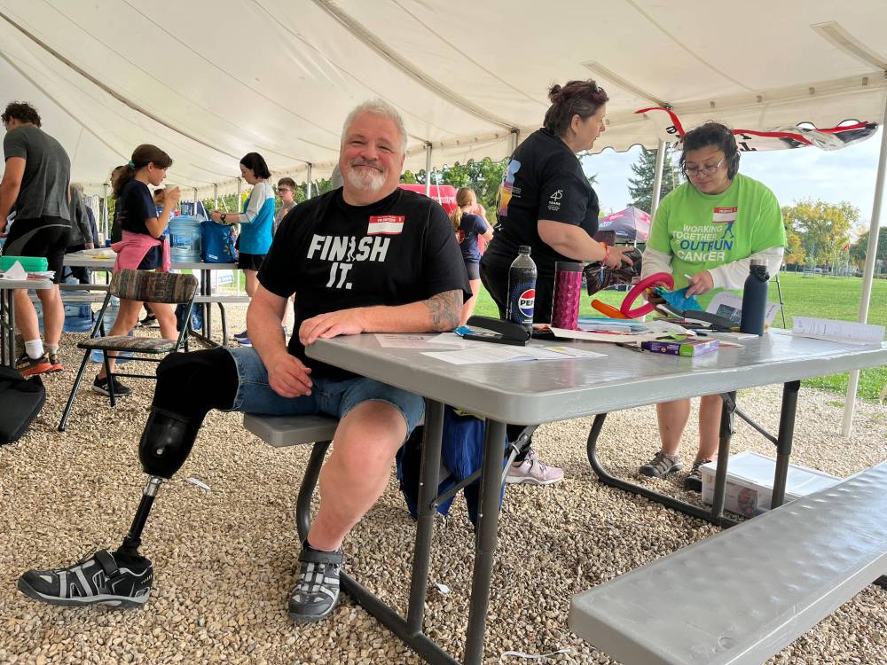 MALAK ABAS / FREE PRESS
James Harris got involved with the Terry Fox Run earlier this year and said he’s looked to Fox as an inspiration since losing his leg 12 years ago.