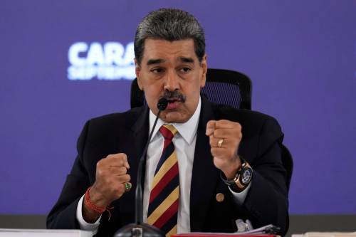 Ariana Cubillos / The Associated Press
                                Venezuelan President Nicolas Maduro holds a news conference in Caracas, Venezuela on Sept. 1.
