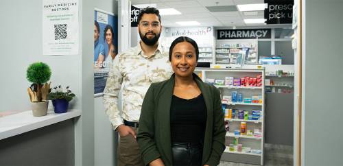 SUPPLIED
                                Pharmacists Anushya Vijayaraghevan and Ajay Chahal lead Apothecare, a Toronto-based company that answers customers questions about cannabis.