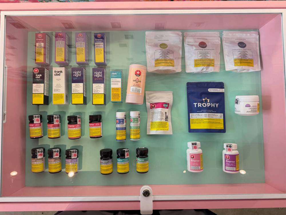 SUPPLIED
An assortment of products available at Supercraft Cannabis. An academic paper published in 2023 reports that 87 per cent of industry workers have been asked medical-related questions by customers looking to add marijuana to their health-care routines.