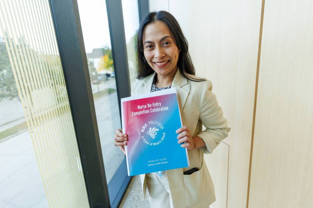 MIKE DEAL / FREE PRESS
Melissa Faye Reyes is one of the more than 60 internationally and domestically educated students who have completed training at RRC Polytech through the Nurse Re-Entry Program.