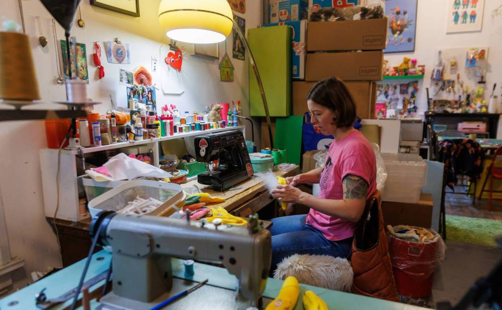 MIKE DEAL / FREE PRESS
Goertz's fabric art began 17 years ago when she started creating needle-felted