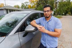 MIKE DEAL / FREE PRESS
                                Dr. Mohamed Elgadi practiced medicine in Ukraine before coming to Winnipeg as a refugee in 2022. Now he’s struggling to keep his family out of debt while trying to pay for the medical exams he needs to write to practice in Canada.