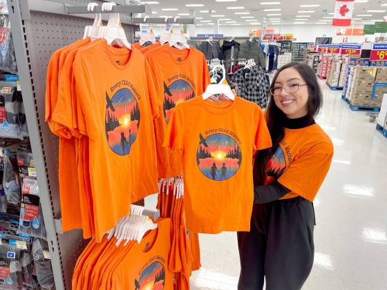 Brooklyn Rudolph-Nicholas says her design incorporates the North Star, which is called Keewatin in Cree — the Going Home Star — while the eagle symbolizes love. (Ruth Bonneville/Free Press files)
