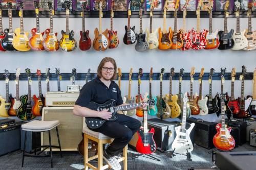 MIKE DEAL / FREE PRESS
                                ‘It’s super exciting because there’s a lot of great gear to be had here,’ says Keith Dixon, owner of Music Go Round.