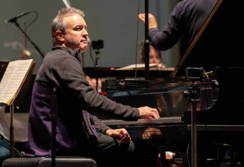 MATT DUBOFF PHOTO 
                                Pianist Alexei Volodin playing with the WSO in 2023.
