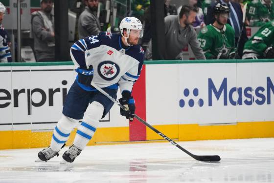 Winnipeg Jets defenceman Dylan Samberg (Julio Cortez / The Associated Press files)