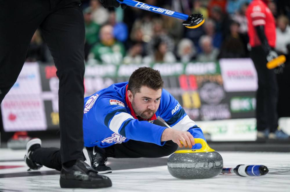 Darryl Dyck / THE CANADIAN PRESS FILES
Skip Matt Dunstone is thrilled his Grand Slam drought ended Sunday with an AMJ Masters title as his team prepares to capture an Olympic berth.