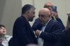 Italian entrepreneur and football executive Adriano Galliani, right, talks to Gennaro Gattuso before a Serie A soccer match between AC Milan and Bologna at San Siro stadium in Milan, Italy, Sunday, Sept. 14, 2025. (AP Photo/Luca Bruno)